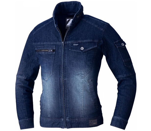 新品即決!Z-DRAGON ストレッチ 春夏ジャンバー 75600 ブラストブルー JICHODO 自重堂 ブルゾン デニム 作業服 ジードラゴン拍卖