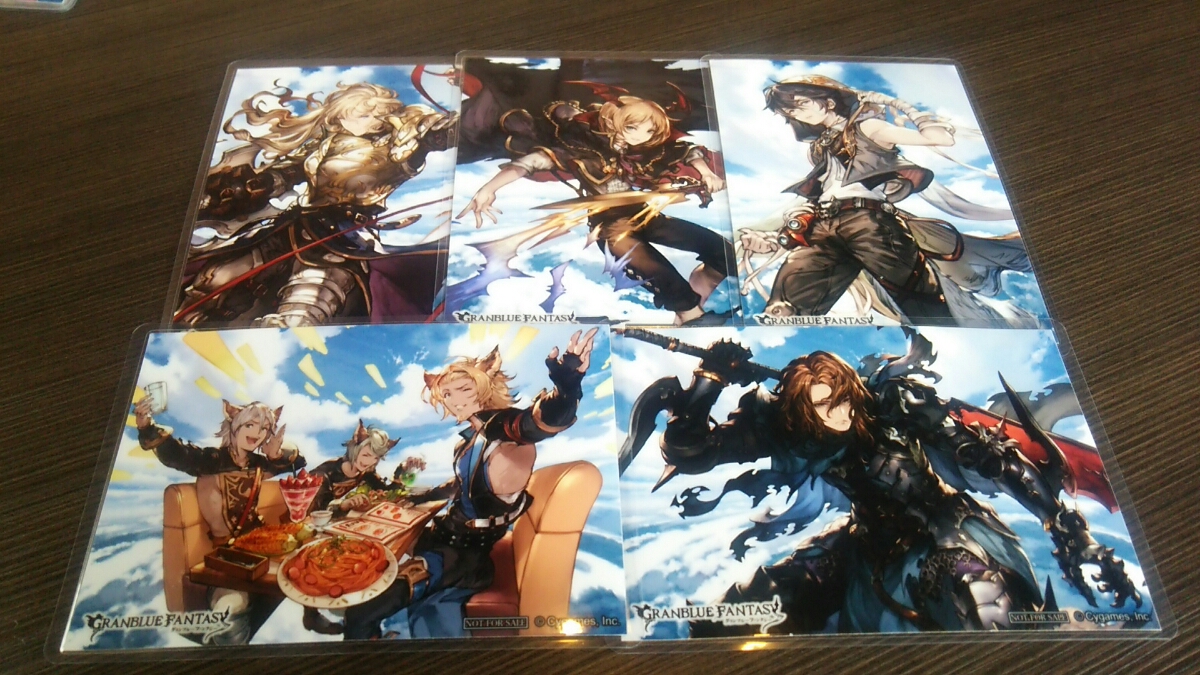 ♪『グランブルーファンタジー』♪ブロマイド♪5種類セット♪ラミネート加工済(説明欄参照)♪NOT FOR SALE♪GRANBLUEFANTASY♪拍卖
