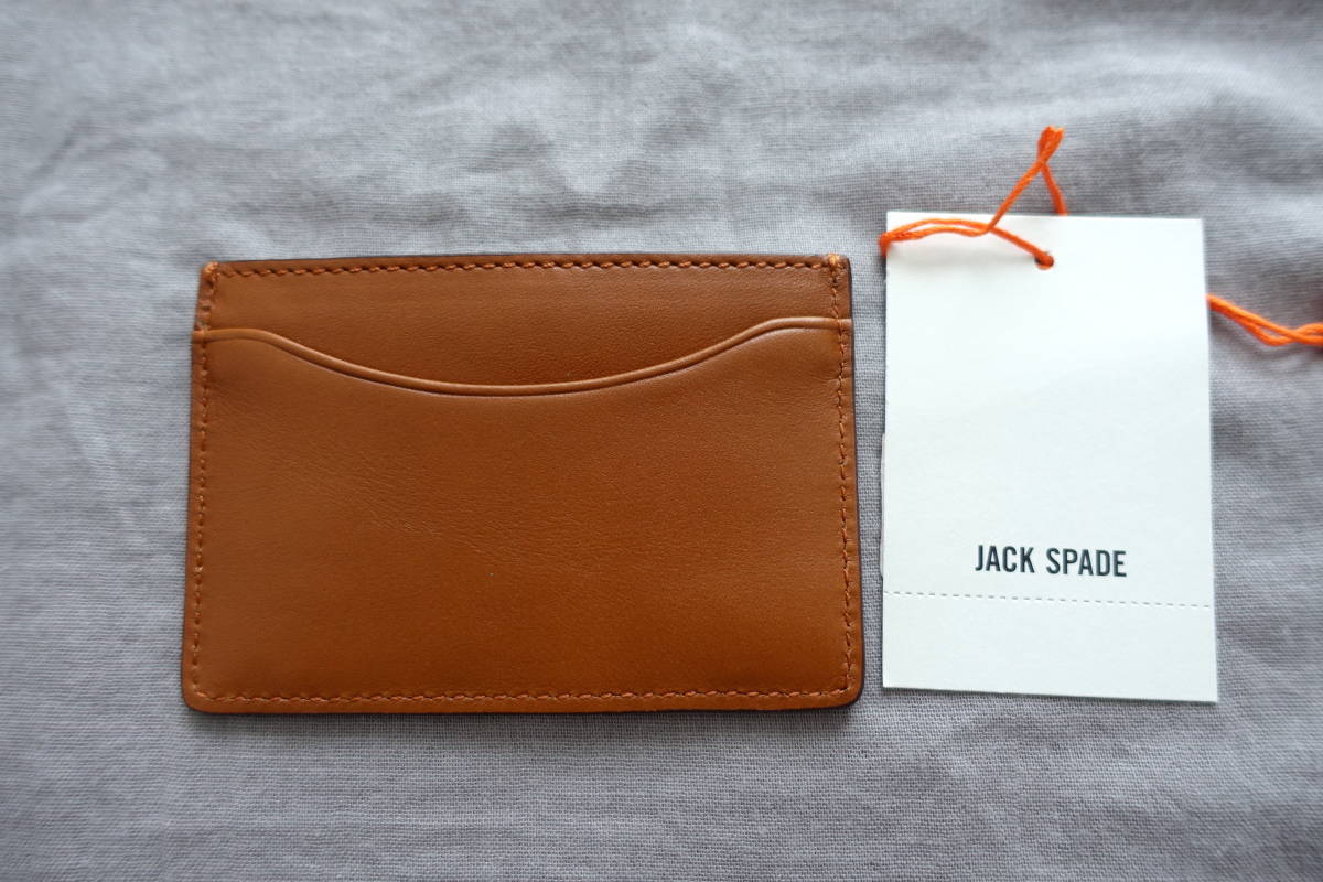 【値下げ可能】【新品/激安/正規品】JACK SPADE★ジャックスペード★レザーカードケース★ブラウン/BROWN/茶/ベージュ/BEIGE/★KATE SPADE拍卖