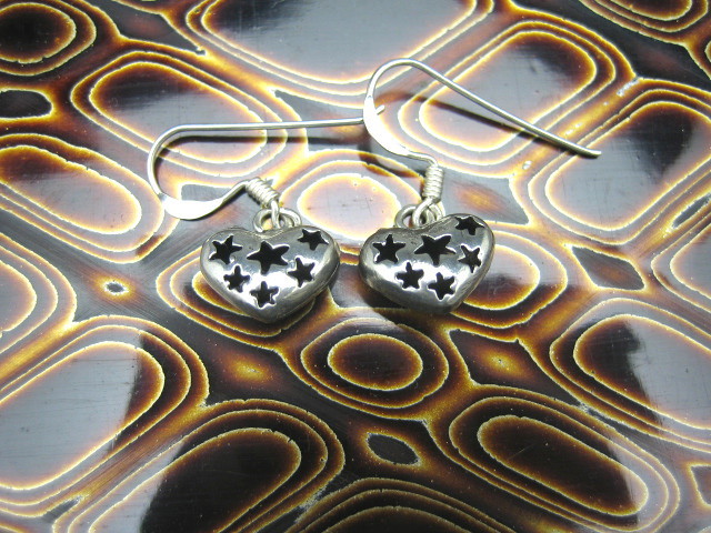 ◎●シルバーピアス  星inハート NO.53拍卖