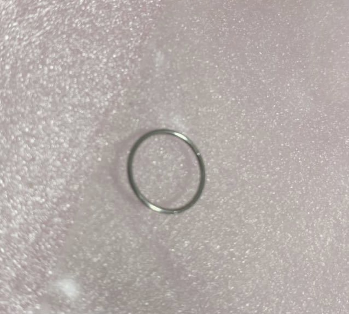 未使用 華奢 セグメントリング ヒンジ付き ボディピアス フープ ピアス 金属アレルギー対応 20G 10MM拍卖