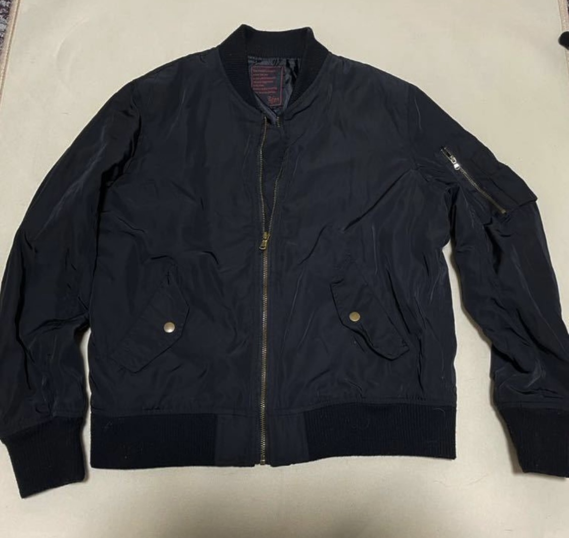 Private Pause プライベートポース 中綿 MA-1 ゆったり 大きい サイズ Lサイズ シンプル 黒 ブラック レディース拍卖