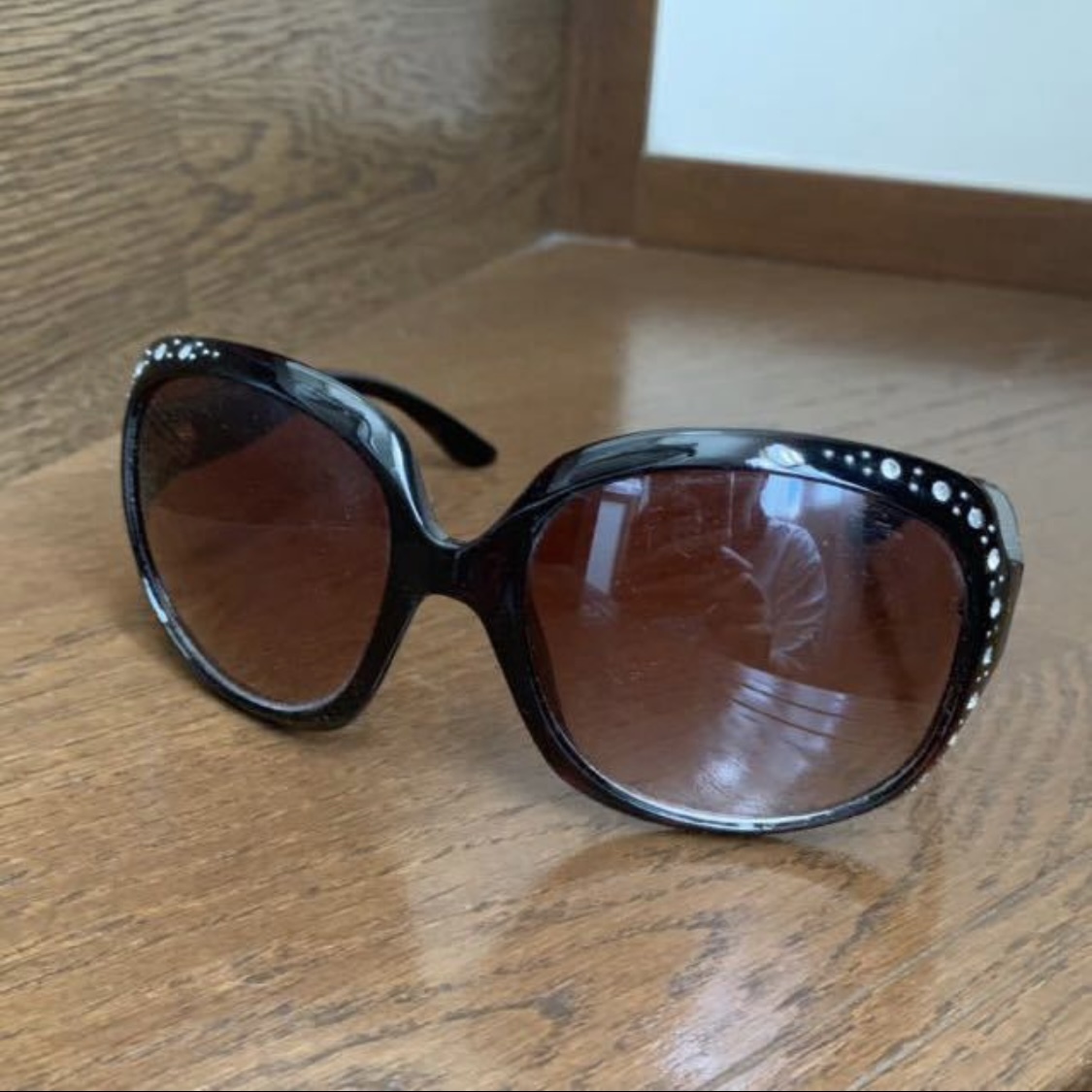 ラインストーン デザイン フレーム サングラス 大きめ拍卖