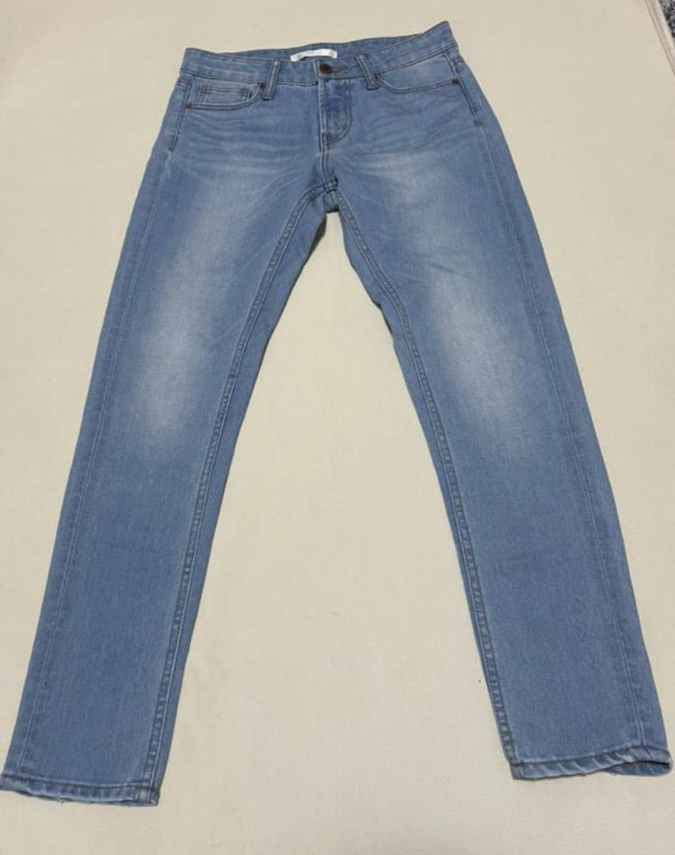 AZUL BASIC アズールバイマウジー ストレッチ スキニー デニムパンツ size23/淡色ブルー レディース拍卖