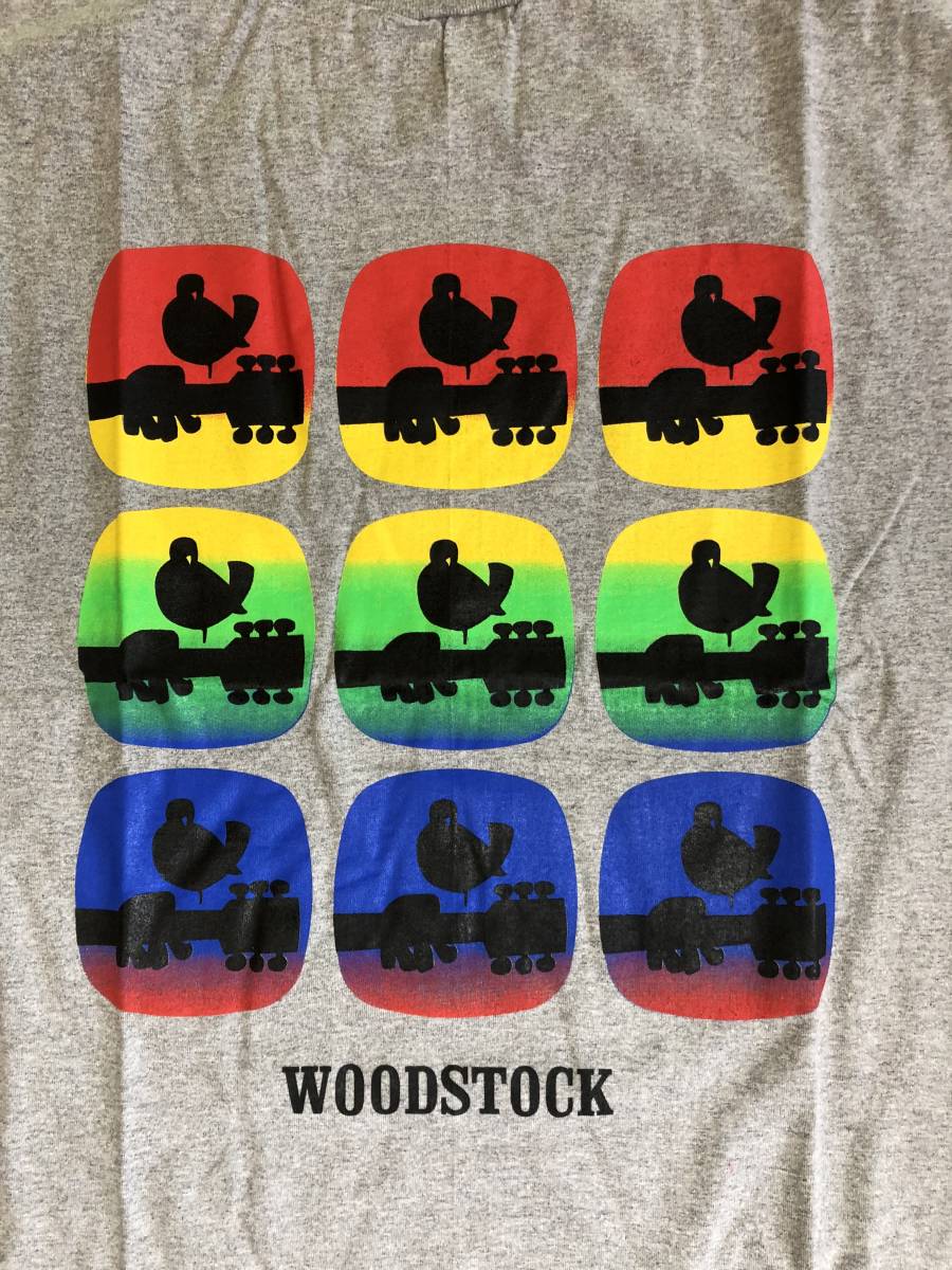 ウッドストックTシャツB・色*グレー・Mサイズ・野外フェス*新品☆売り切り特価☆拍卖