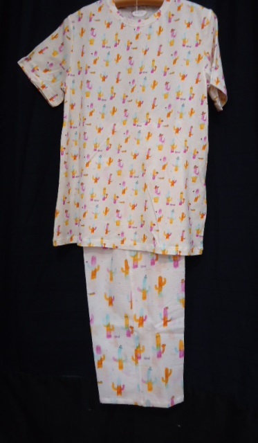 M寸 5分袖丸首かぶり、8分丈ボトム 涼しいパジャマ IV色 ☆tsumori chisato SLEEP☆ トップ、綿,ポリ、ボトム綿、 UDT153拍卖