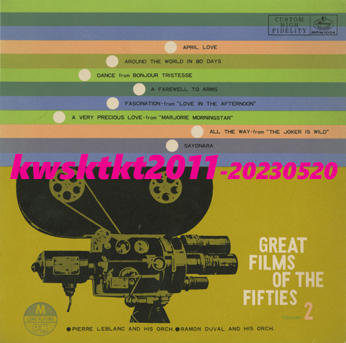 MPM-1004★スクリーン・パレード 第2集 ピエール・ラブラン楽団/ラモン・デュヴァル楽団拍卖