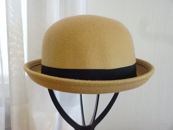 ●ポークパイハット ●レディース・ガールズ ベージュ色 スタイルハット サイズ57cm キャップ 帽子拍卖