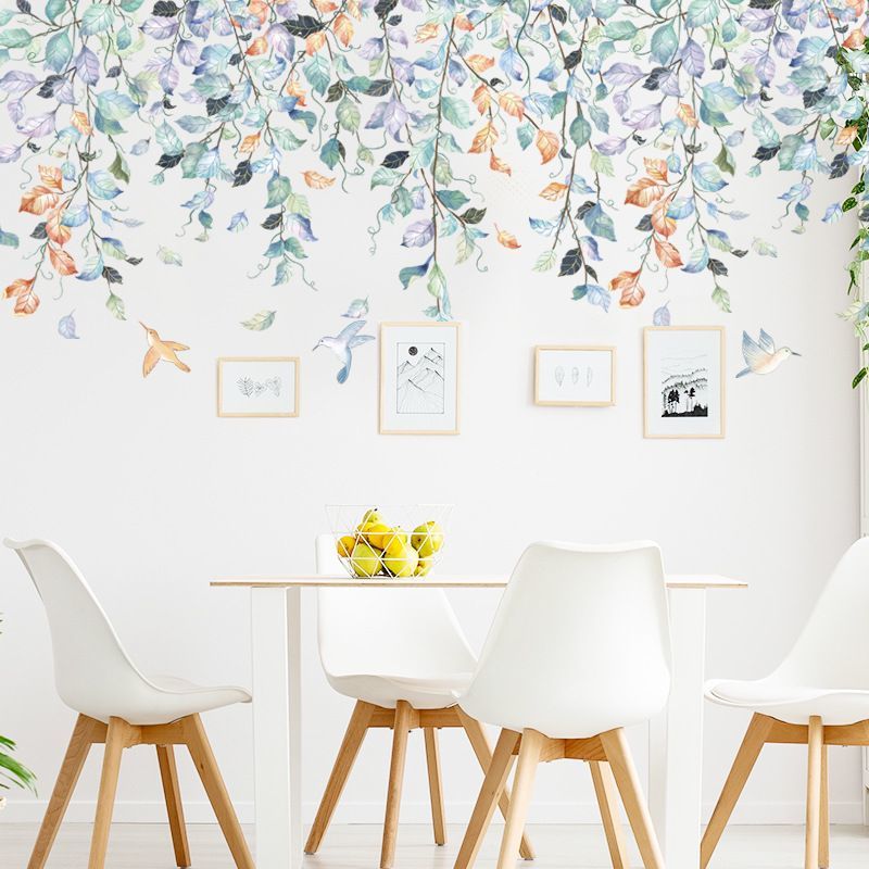 hesperus ウォールステッカー YAD077 ブルー葉 自然 癒す DIY 壁紙 インテリアシート 剥がせるシール 送料無料拍卖