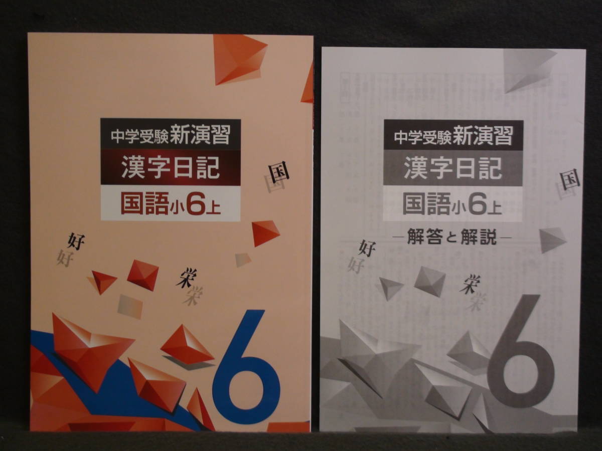 ★ 即発送 ★ 新品 最新版 中学受験 新演習 漢字日記 小6-上 解答付 6年拍卖