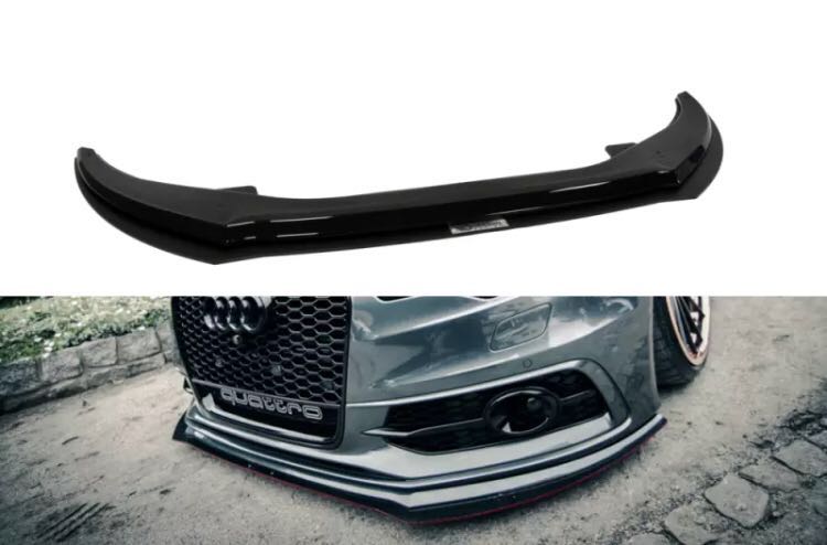 正規品 Maxton design アウディ A6 C7 Sライン フロント スポイラー エアロ ディフューザー カスタム バンパー リップ スプリッター拍卖