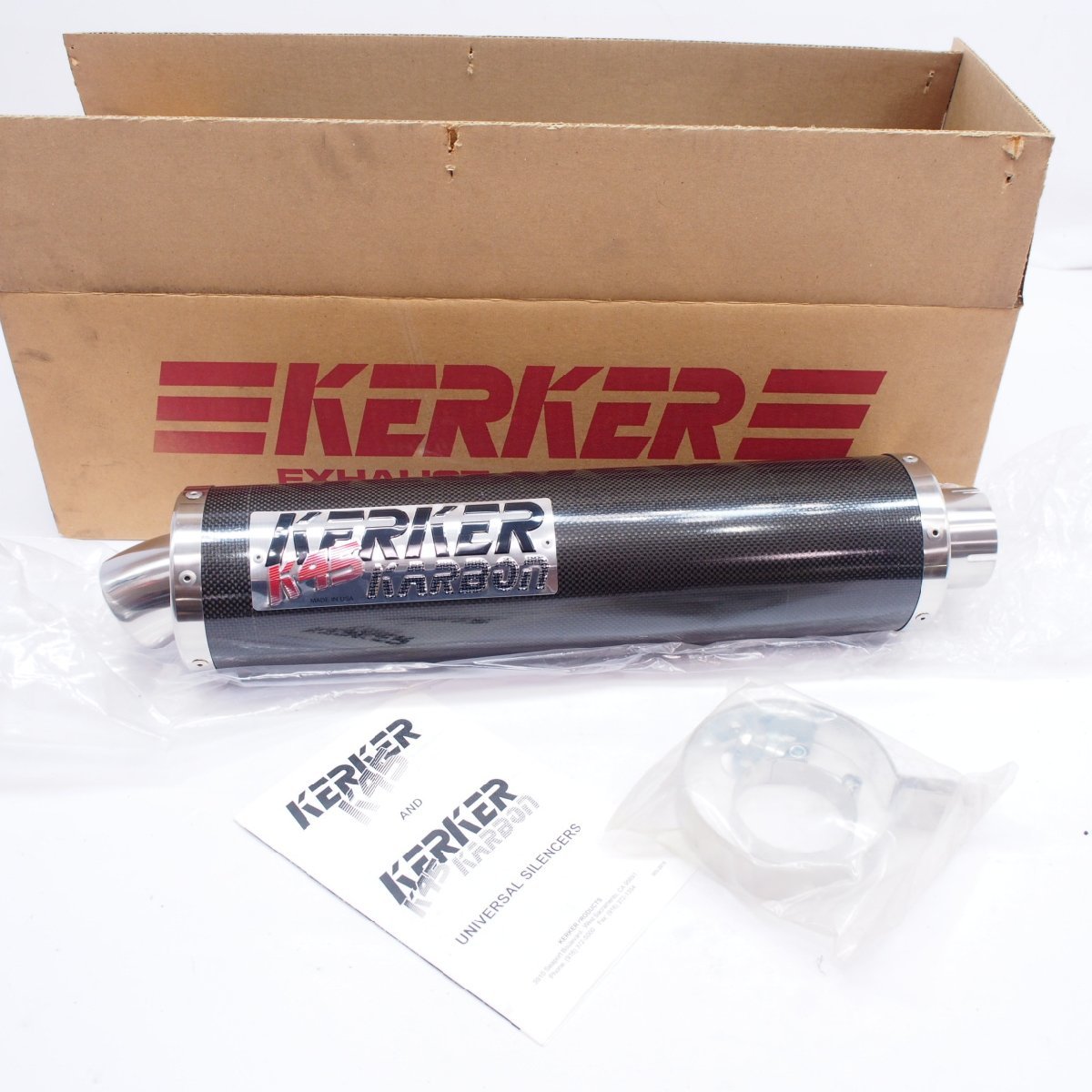 KERKER K45カーボン サイレンサー GPZ900RニンジャZZR1100D XJR1200 GSF1200 GSX-R1100 CBR1100XX ZRX1100 GS1200SS拍卖