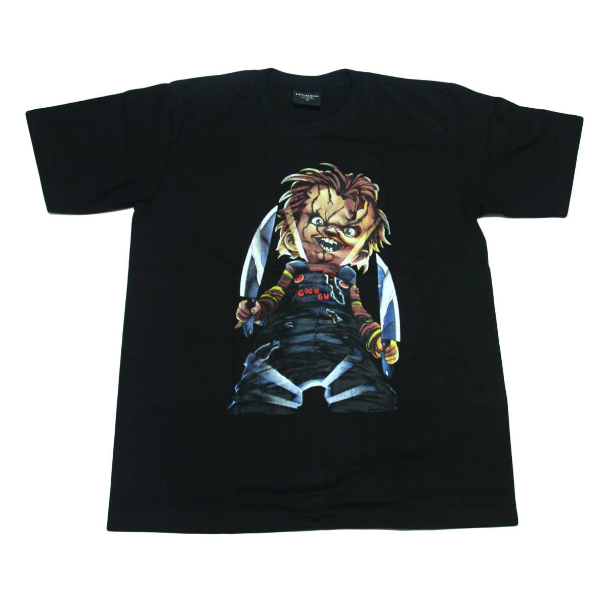 映画Tシャツ チャッキー チャイルドプレイ アメリカ ストリート系 デザインTシャツ おもしろTシャツ メンズ 半袖 ★tsr0063-blk-m拍卖