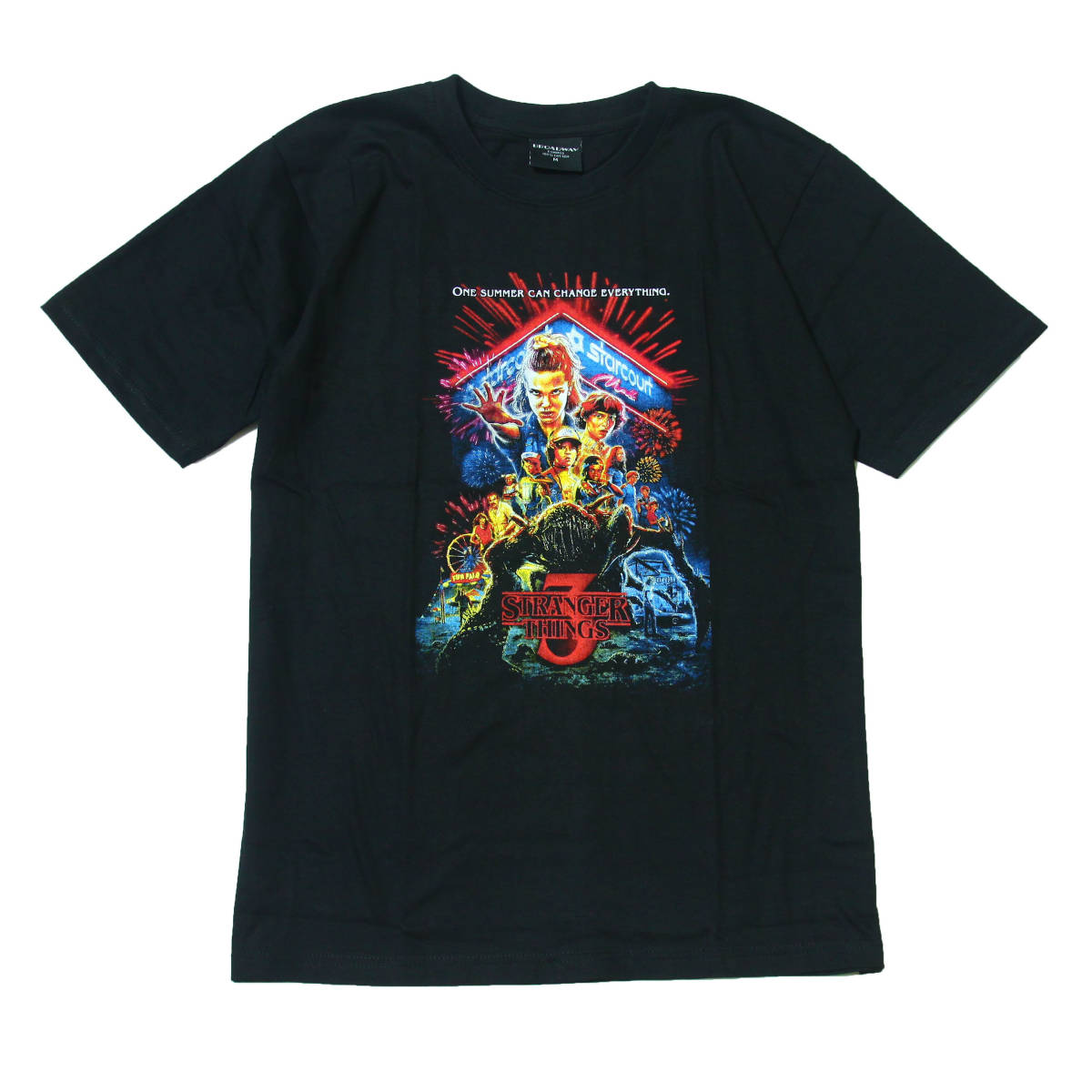 ストレンジャーシングス アメリカドラマ イレブン ストリート系 人気 デザインTシャツ おもしろTシャツ メンズ 半袖 ★tsr0475-blk-m拍卖