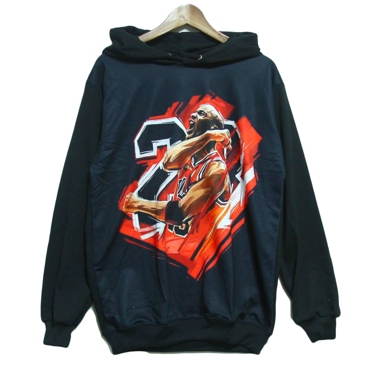 プルオーバーパーカー メンズパーカー マイケルジョーダン バスケ ストリート系 ダンス スウェット フード付き 薄手 春物 ★pk0003-blk-xl拍卖