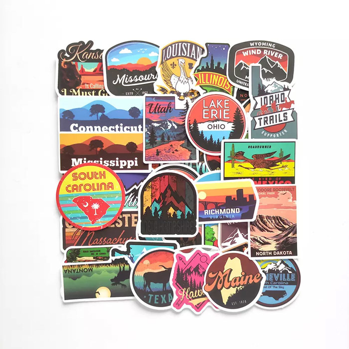 50枚 ステッカー アウトドア 防水 耐水 シール 詰め合わせ 0578拍卖