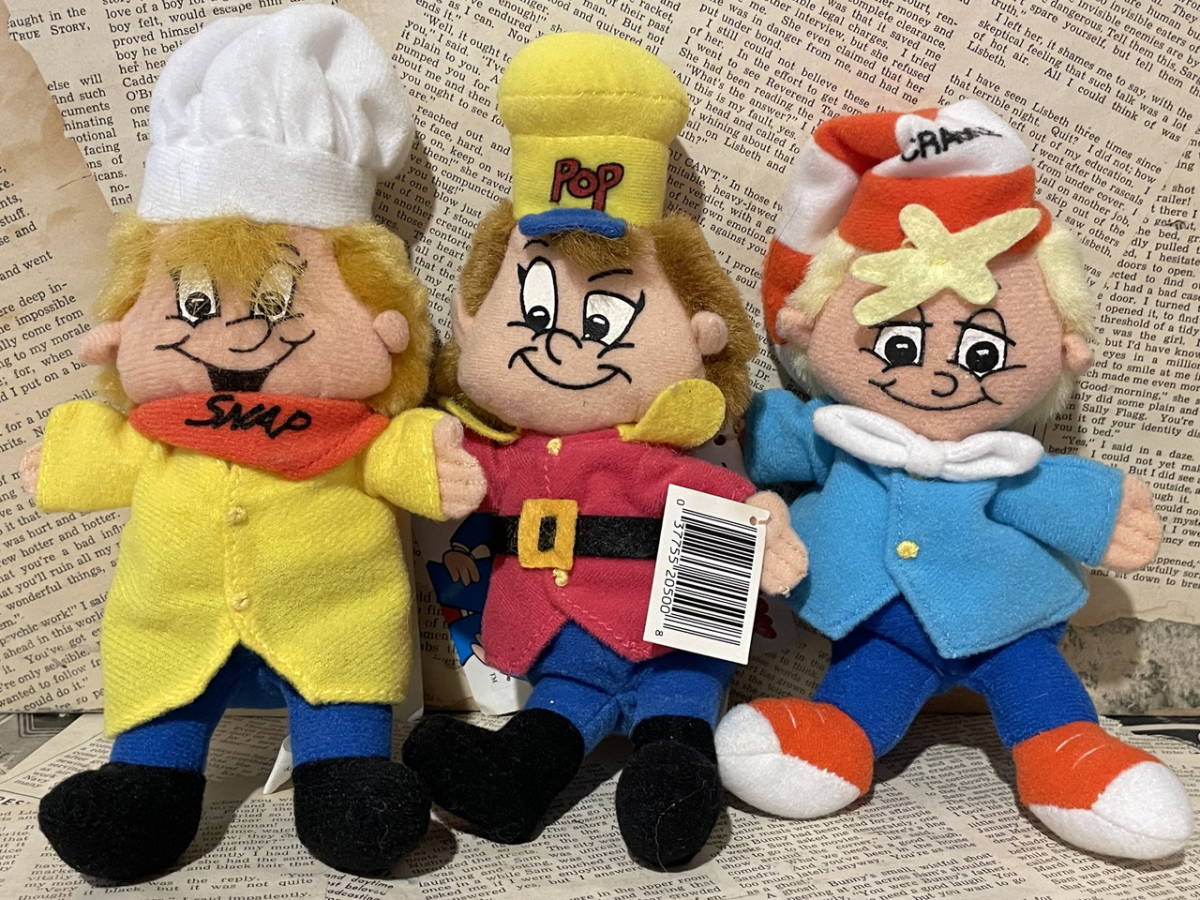 ☆1990年代/ケロッグ/ライスクリスピー/ぬいぐるみ/即決ビンテージUSA/Kellogg's Rice Krispies/Plush set(70s) OF-044拍卖