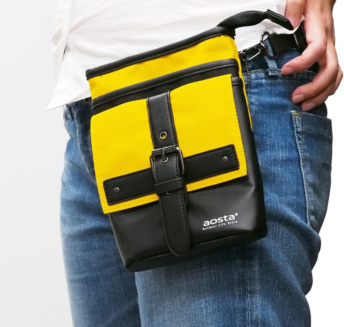 aosta ショルダーバッグ OEJ マルチポーチ 0.45L イエロー DEPO-YW拍卖