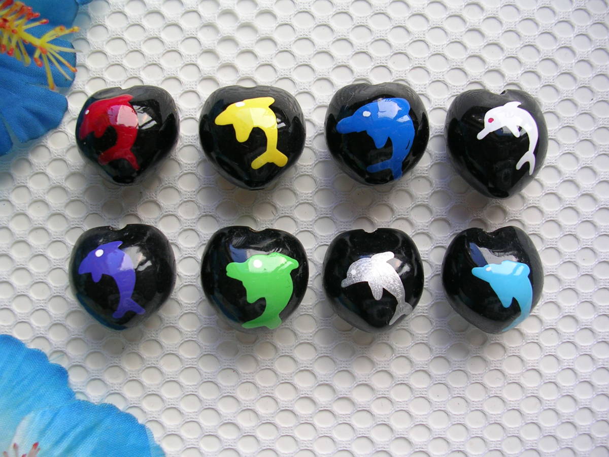 ★ハワイ♪号外!★最新セット★ビンテージ希少柄ハワイククイナッツ★M★入手困難デザイン★イルカ8個セット拍卖