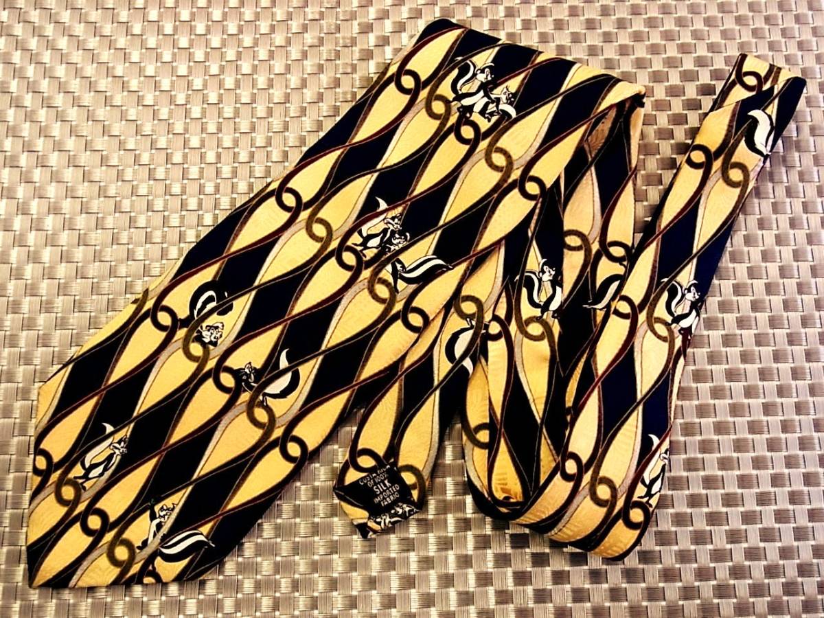 0^o^0ocl♪kb0451美品 【ペペ・ル・ピュー】のネクタイ(バックスバニー)拍卖