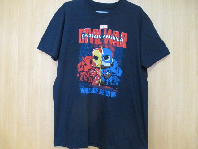 即決★USA MARVEL マーベル キャプテンアメリカ CIVIL WAR シビルウォー FUNKO POP ファンコポップ Tシャツ☆サイズ XL拍卖