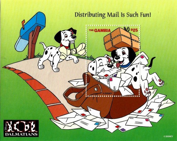 ガンビア切手『ディズニー』(101匹わんちゃん)拍卖