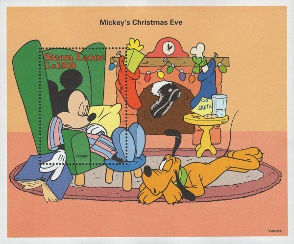 シエラレオネ切手『ディズニー』(ミッキーのクリスマス)拍卖