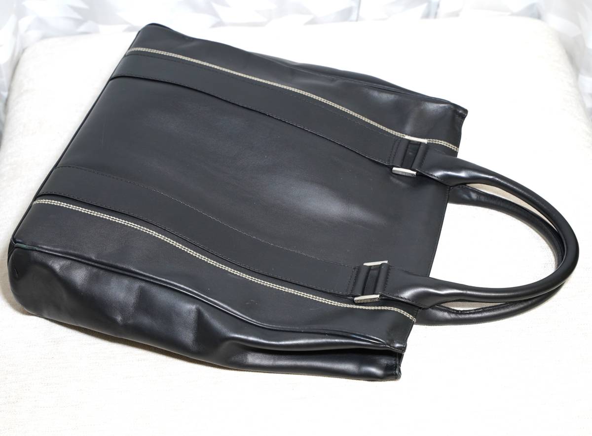 Dunhill ダンヒル トートバッグ カーフ 本革 イタリア製 黒 ブラック拍卖