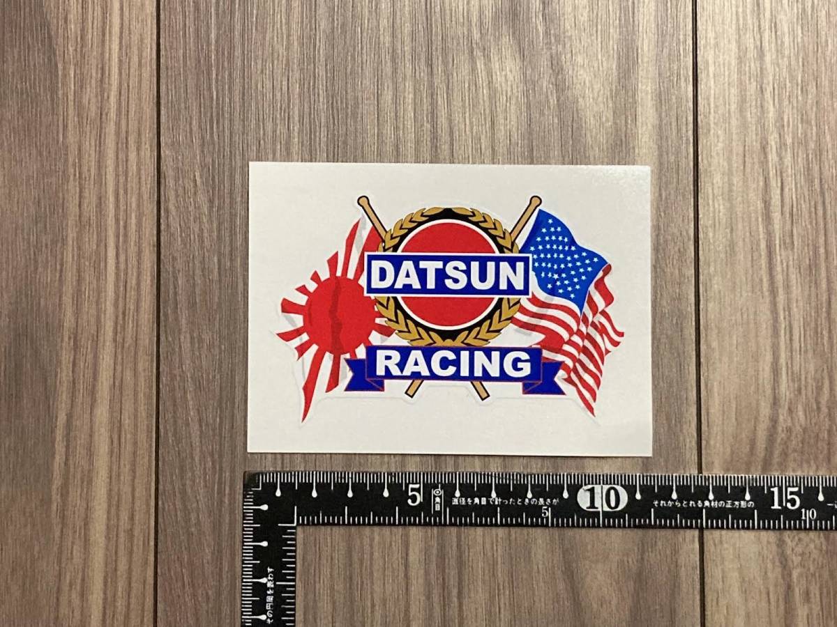 ★送料無料★DATSUN RACING ダットサン カッティング ステッカー デカール 100mm x 65mm拍卖