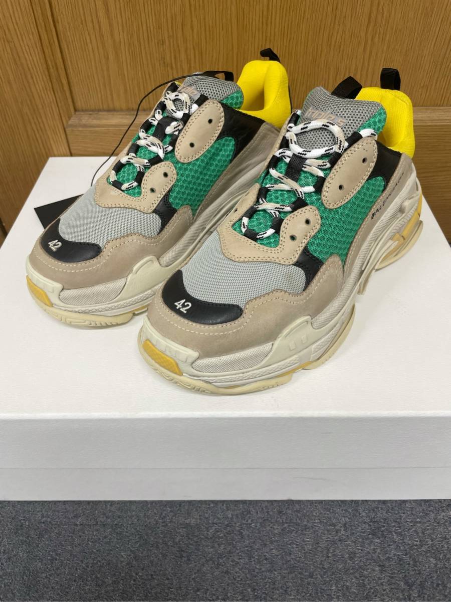 新品未使用 BALENCIAGA Triple S “Yellow / White” バレンシアガ トリプルS トリプルエス 42 イタリア製 希少拍卖