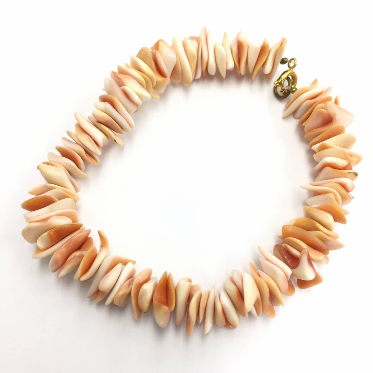 【腕輪】約18cm【ブレスレット】珊瑚や桜貝のような雰囲気 ピンク ホワイト 可愛い 拍卖
