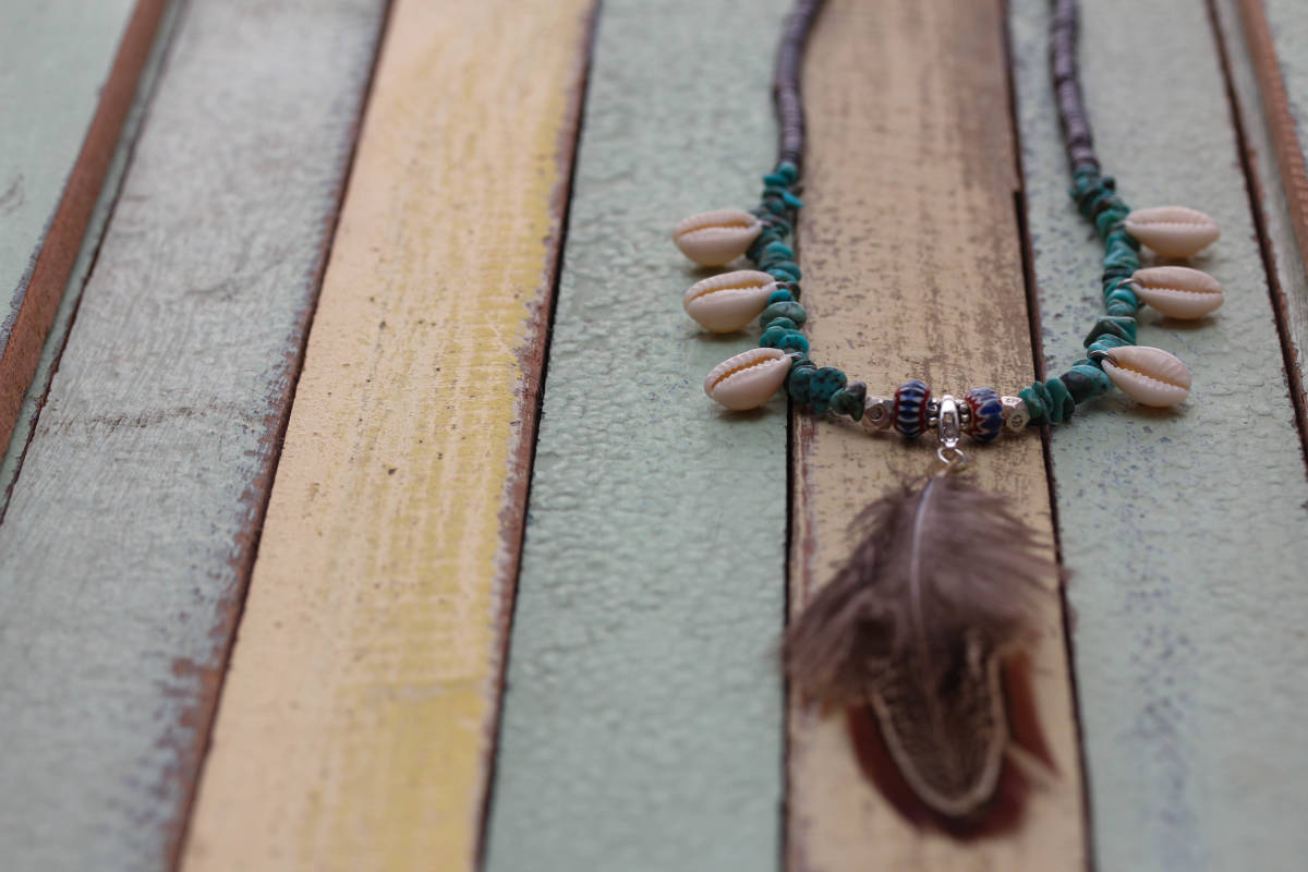 *ターコイズ&シェルネックレス拍卖