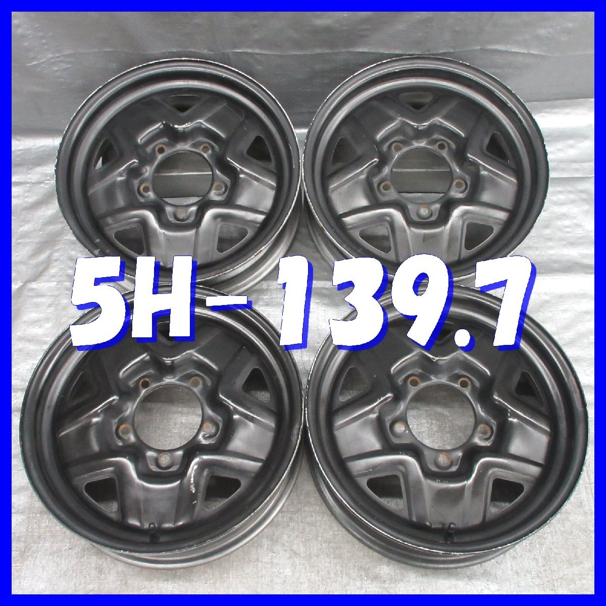 □送料無料A2■ スズキ JB23 純正 スチール ■ 16×5J+22 ■ 5H PCD139.7 ■ ハブ径φ108 ◇ 4本 ◇ 後塗り/ブラック系/鉄ホイール拍卖