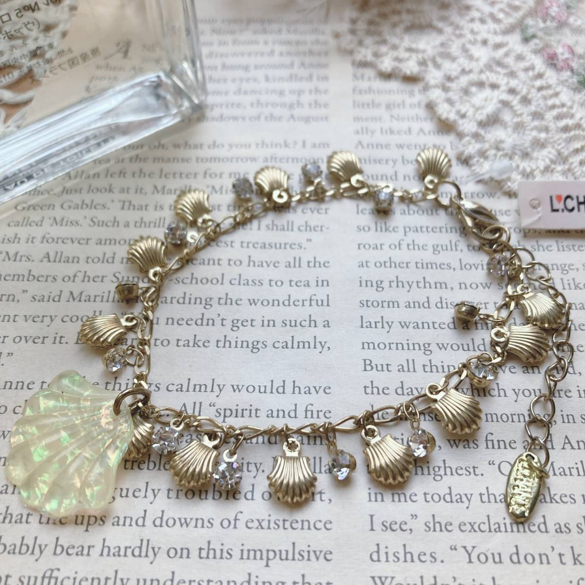 未使用品 ゴールドブレスレット シェル ビーチジュエリー☆vintage jewelry accessories 0950拍卖