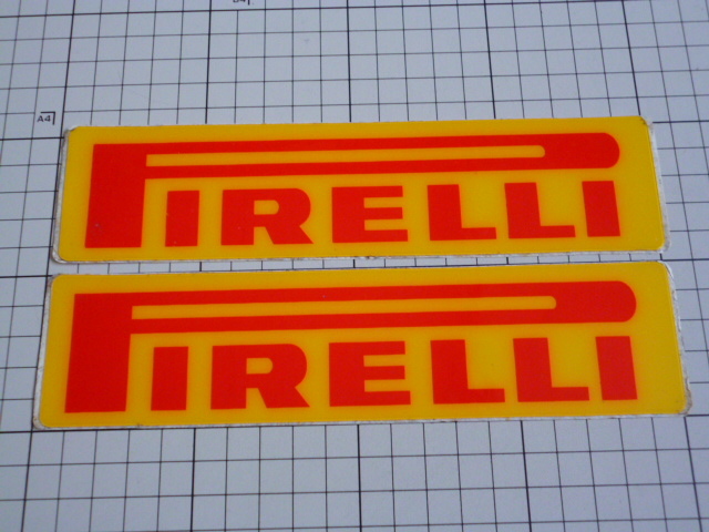 正規品 PIRELLI ステッカー 2枚 当時物 です(ゴム系/199×49mm) ピレリ拍卖