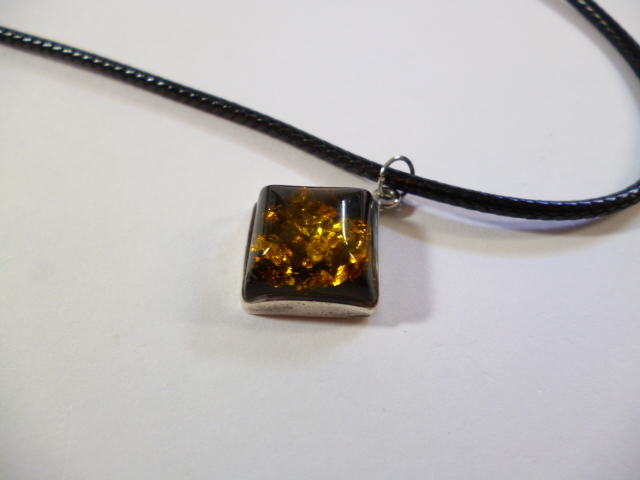 ∞ 琥珀 SILVER925 ペンダント ネックレス チョーカー ∞ アンバー拍卖