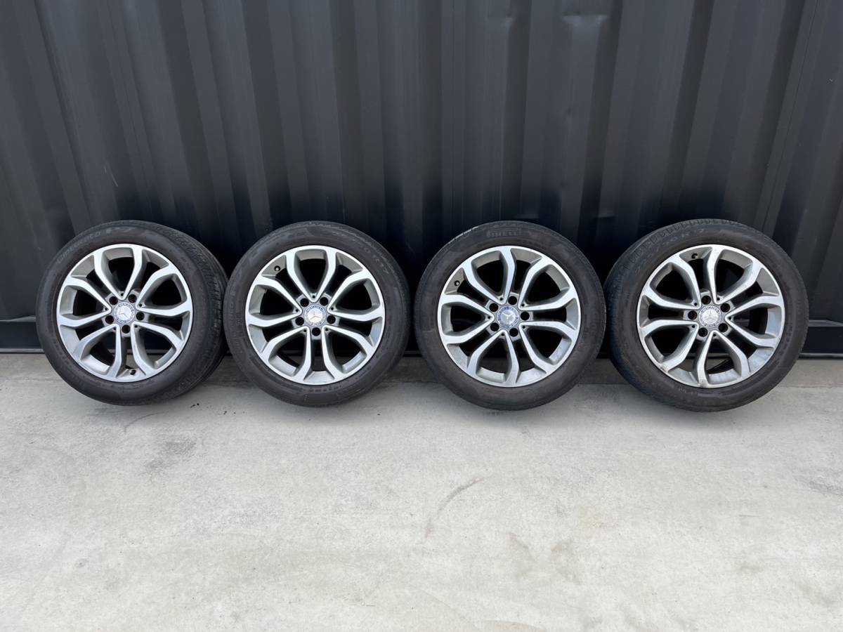 a73 中古 メルセデスベンツ Cクラス W205 純正 7J×17/ET48/5H 225/50R17 A205 1010 200 タイヤホイール 4本拍卖
