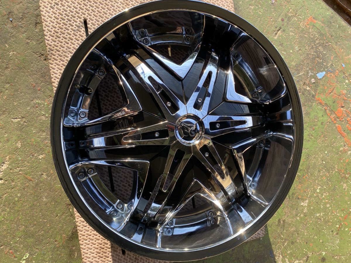 ディアブロ エリート 22インチ 9,5J 中古 ガリキズ有メッキ白サビ有 インサート付ネジ無 1本のみ拍卖