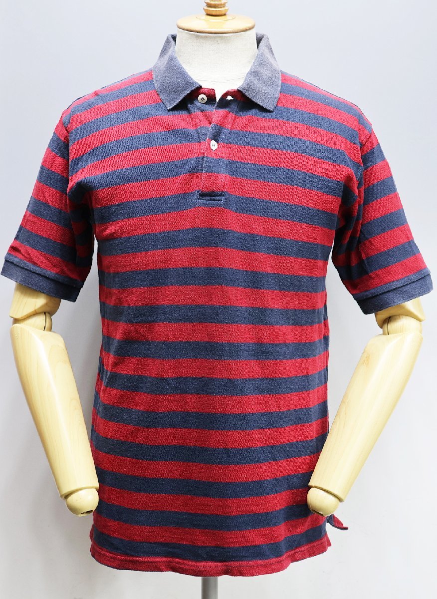 Warehouse (ウエアハウス) Border Polo Shirts / ボーダーポロシャツ レッド × ネイビー size L拍卖