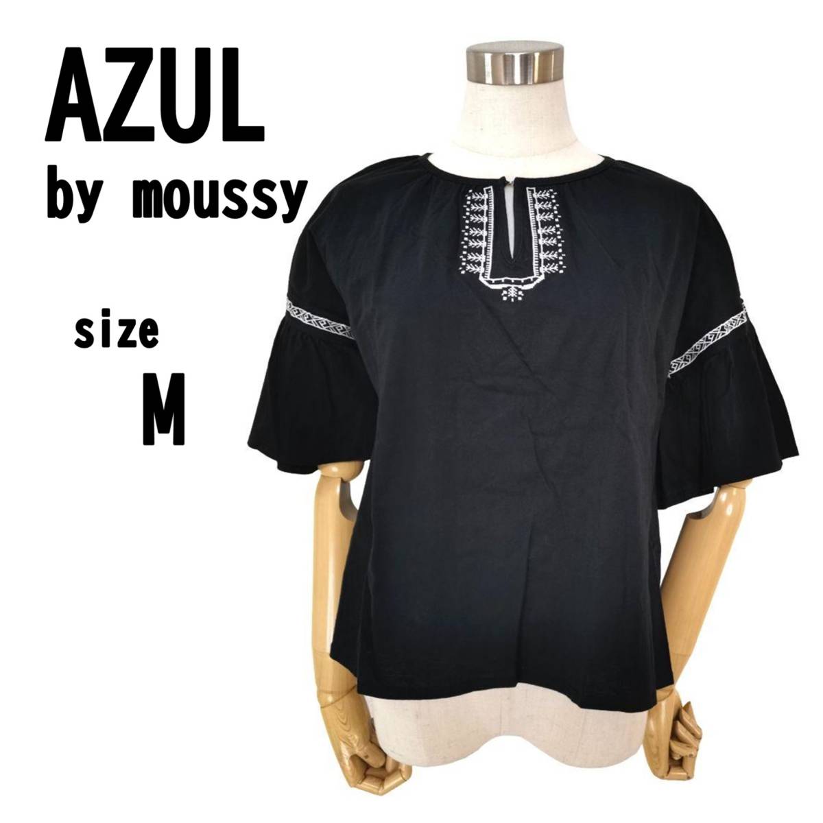 【M】AZUL by moussy アズール レディース トップス 民族模様入り拍卖