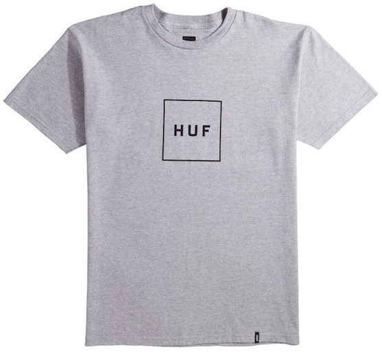 HUF Box Logo T-Shirt Grey Heather M Tシャツ拍卖