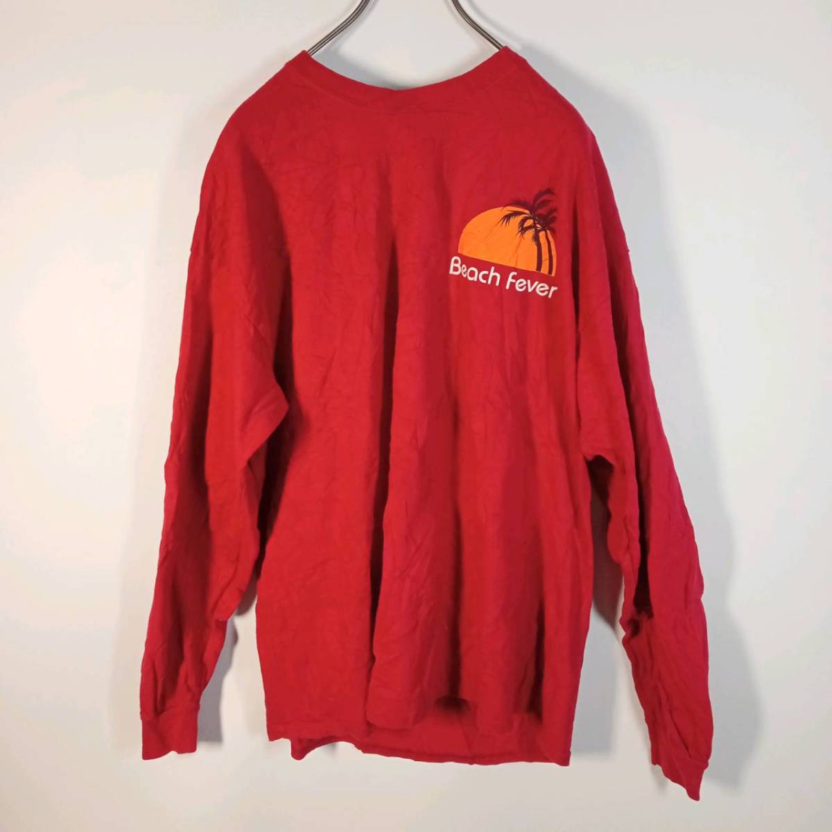 XL GILDAN CustomInk Tシャツ 長袖 レッド バックロゴ リユース ultramto拍卖