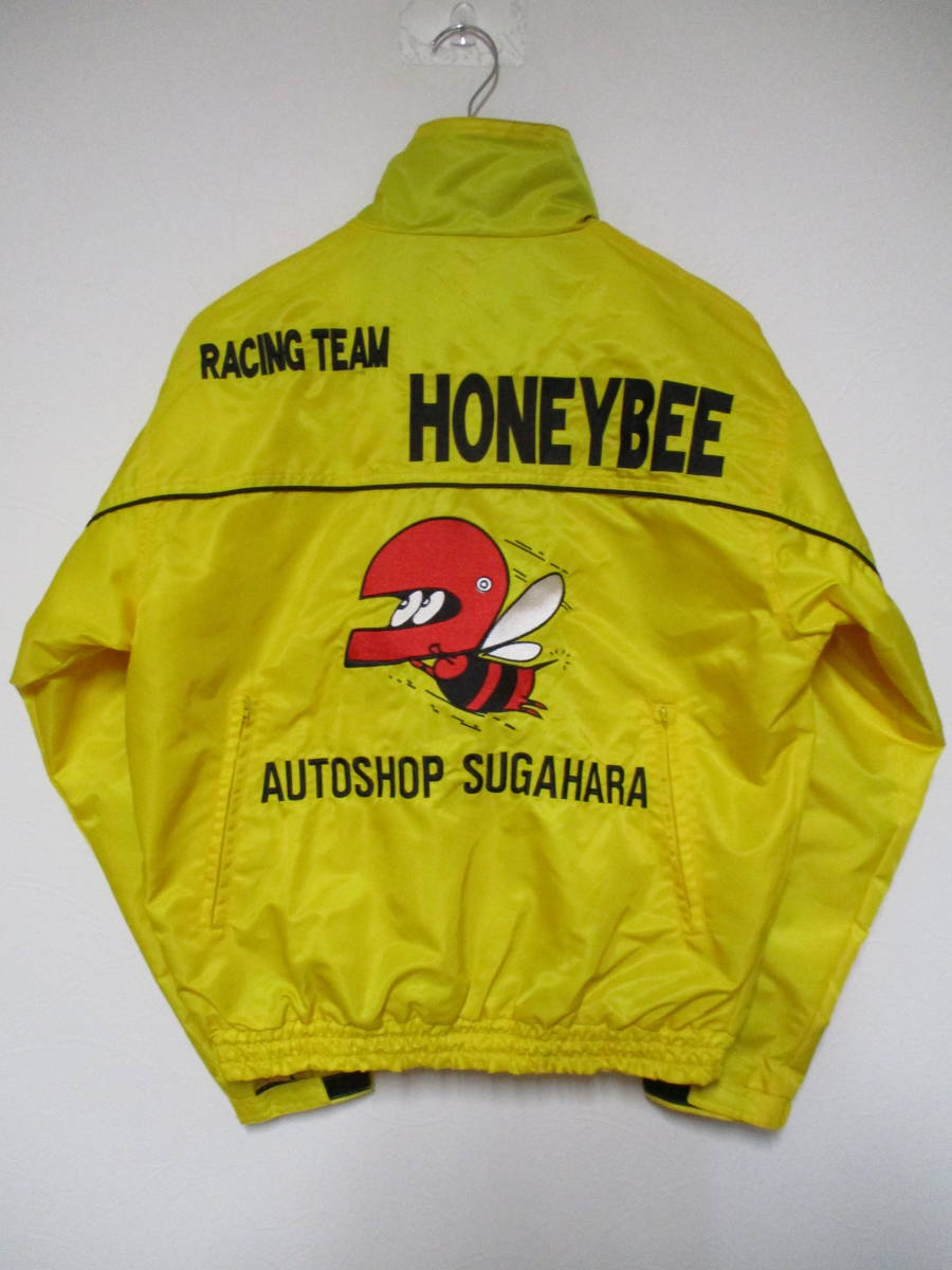 AUTOSHOP SUGAHARA オートショップスガハラ HONDA ホンダ RACING TEAM HONEYBEE ハニービー 刺繍 ナイロンジャケット Sサイズ拍卖