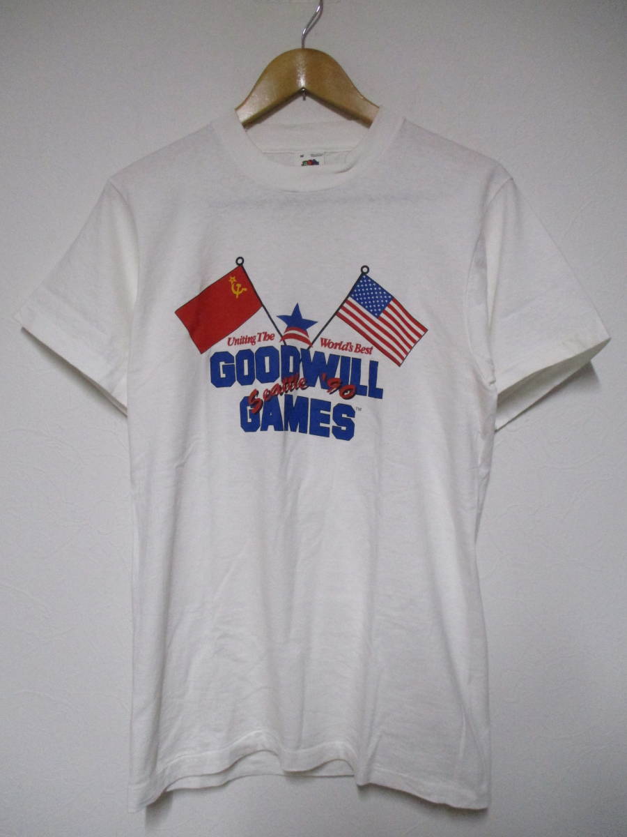 90's USA製 FRUIT OF THE LOOM 1990 GOODWILL GAMES グッドウィルゲーム シアトル Tシャツ Mサイズ拍卖