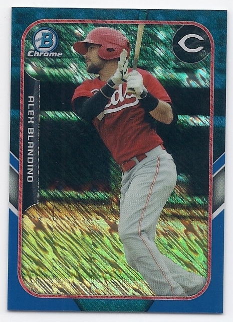 2015 Bowman Chrome Alex Blandino Mini Blue Shimmer Refractor /150拍卖