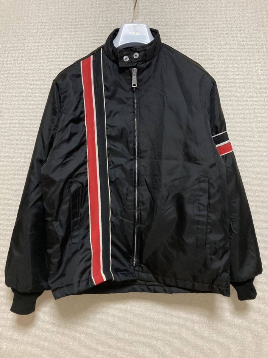70's 80's USAヴィンテージ Swingster レーシングジャケットナイロンジャケット S 黒 スウィングトップ チンスト拍卖