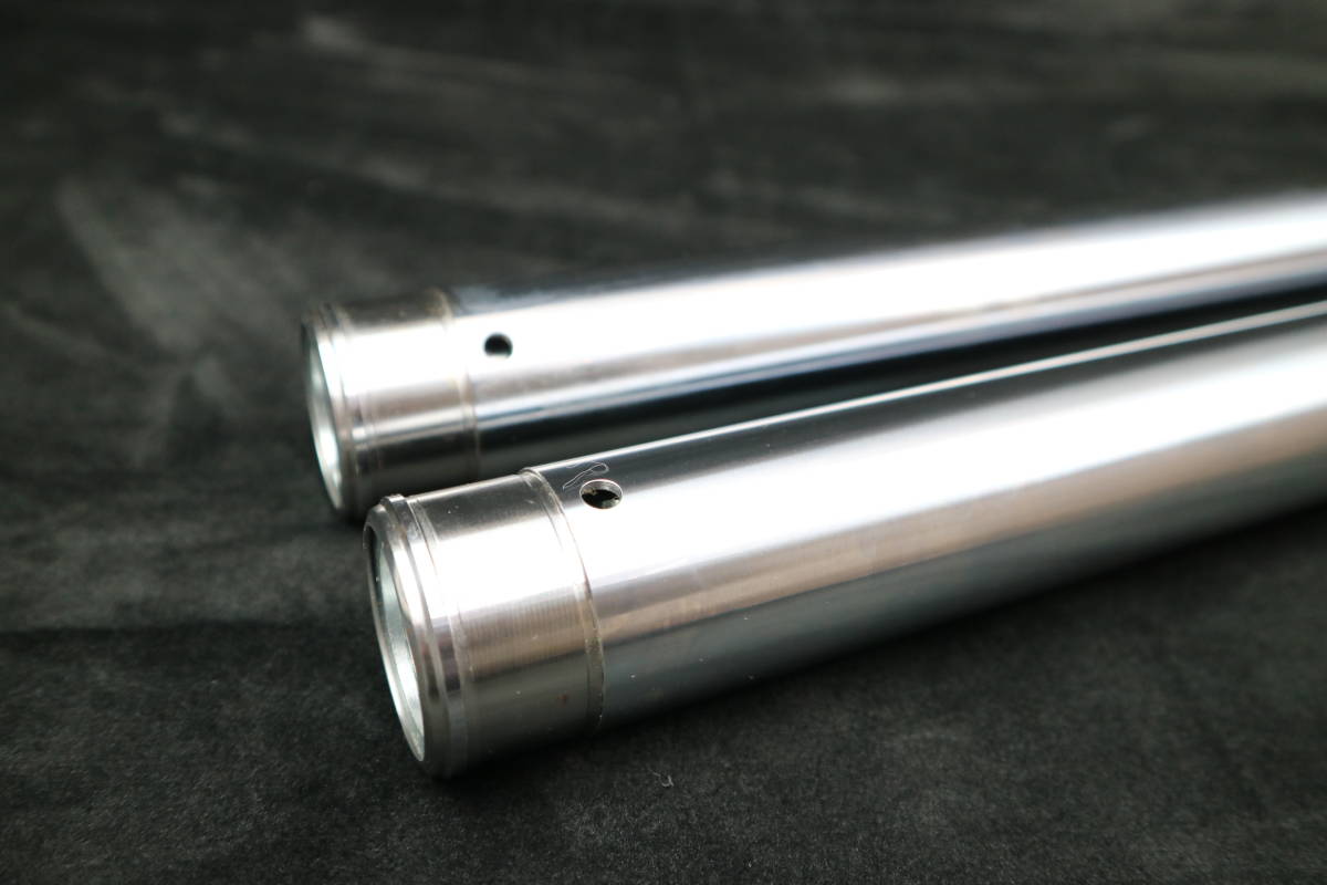 ゼファー1100 43π 640mm 銀 インナーチューブ/ ZRT10A Zephyrフロントフォーク 用 シルバー メッキ 43mm レインボー社長拍卖