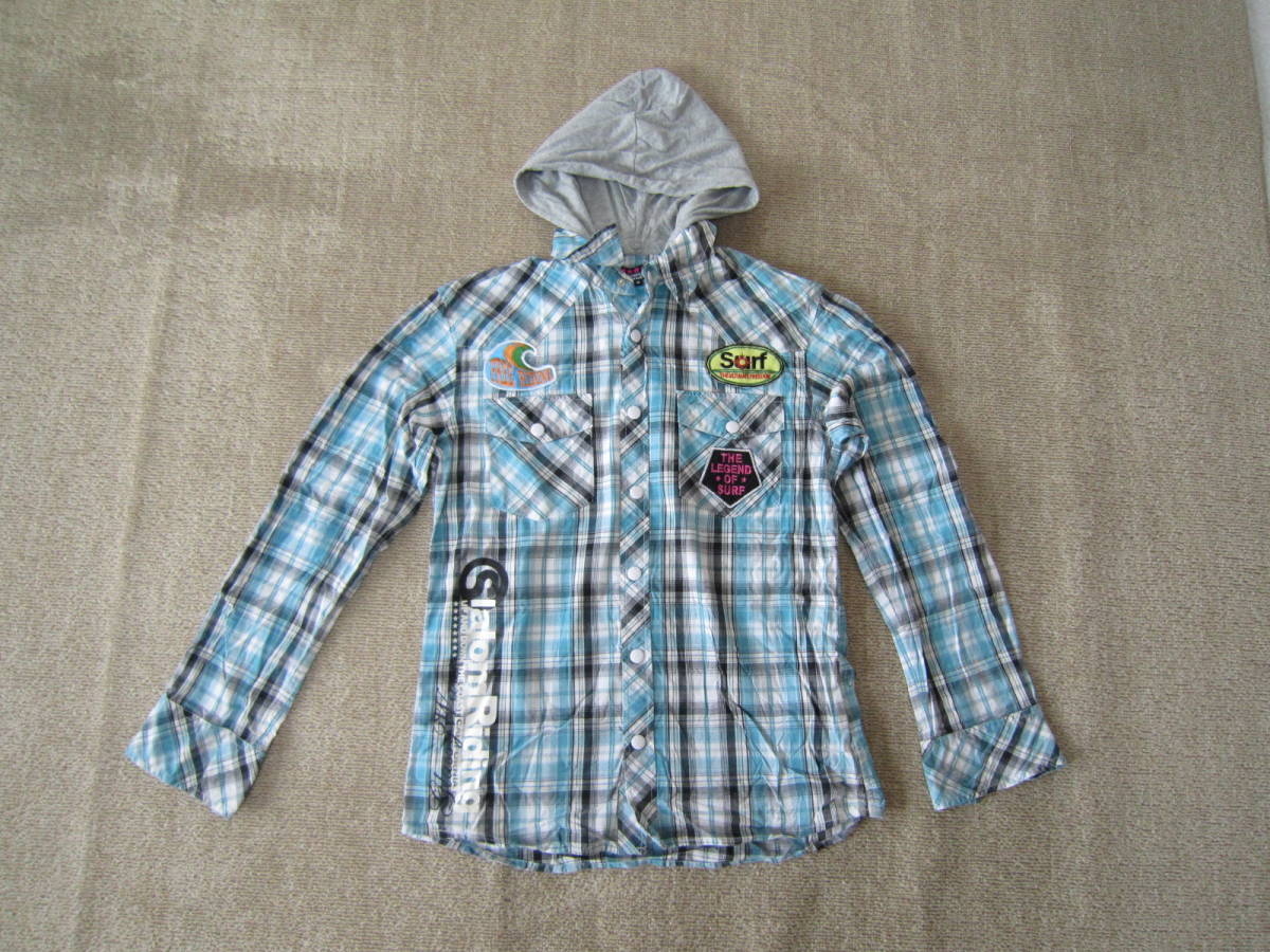 MRK パーカーシャツ 長袖 ブルー M メンズ [atr拍卖