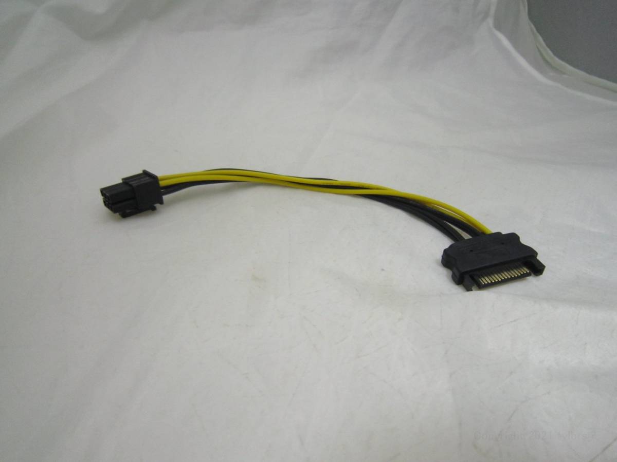 SATA 15pin 6pin PCI Express PCI-E 電源変換 ケーブル [jah拍卖