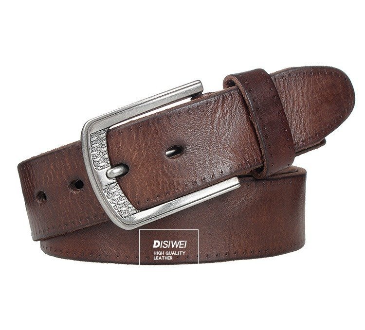 ZPT289☆新品レザーベルト 本革 牛革 メンズ ベルト 一枚革 ピンバックル式 革ベルト ゴルフウェア 紳士用 長さ選択可能ブラウン拍卖